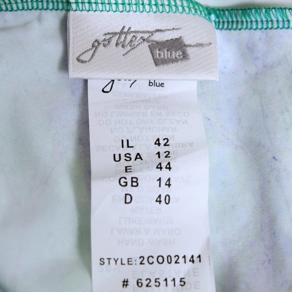 NWT Gottex Green and Blue Floral Tankini Top with Black Brief 12 swimwear - Picture 9 of 14